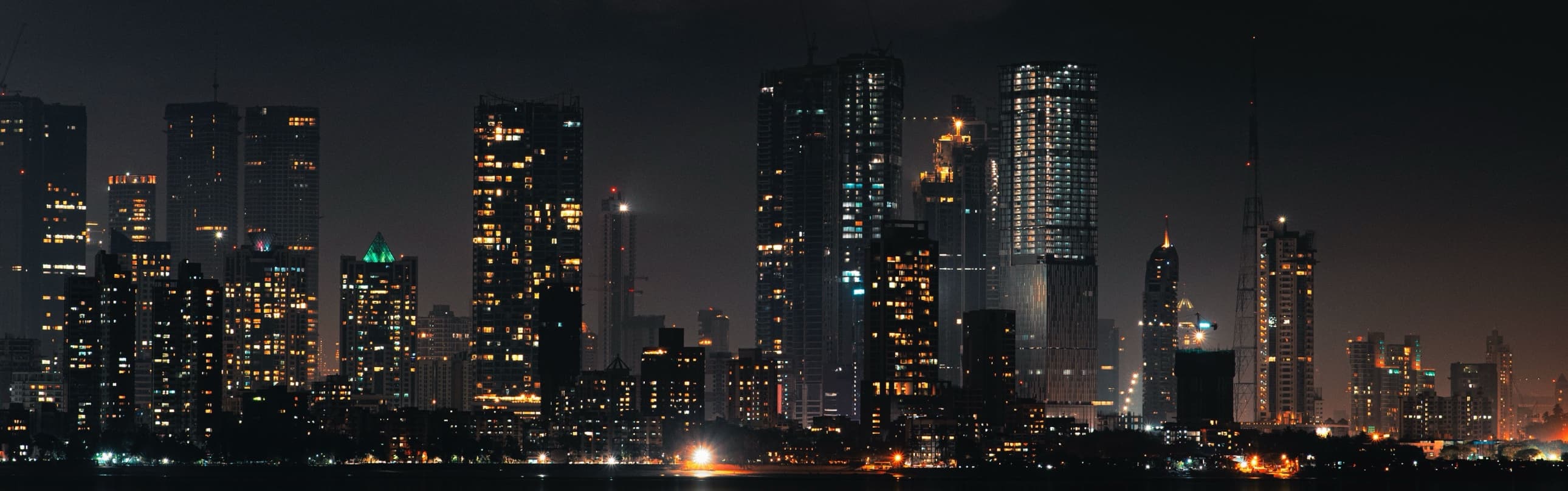 Mumbai skyline at night
